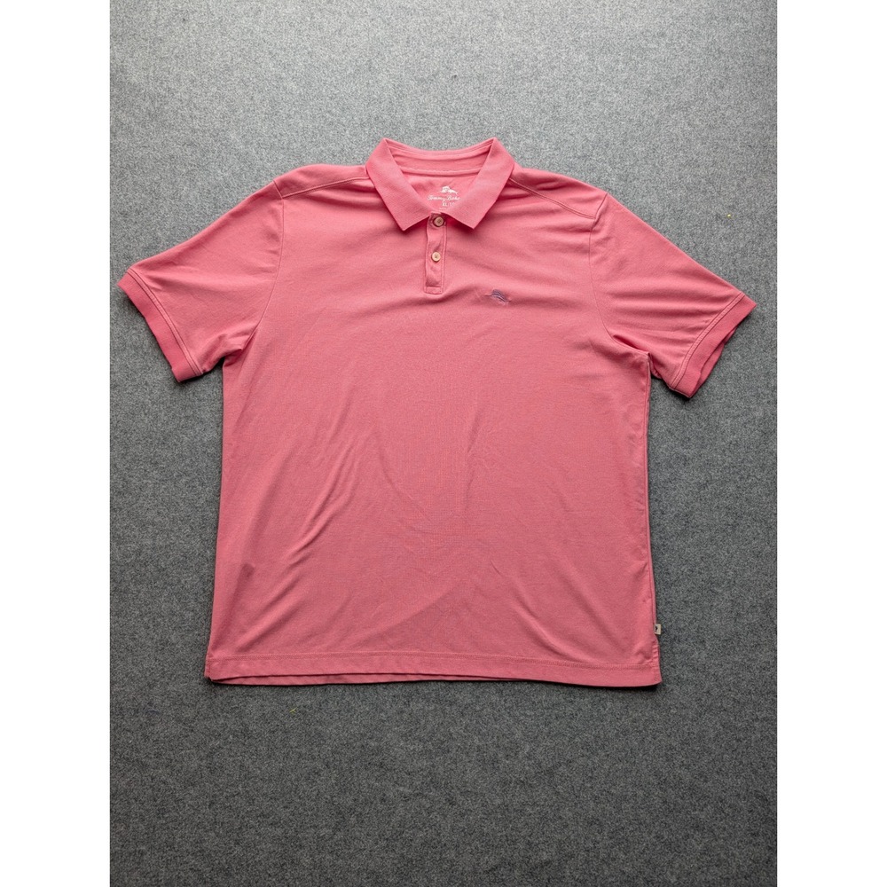 Tommy Bahama Polo Shirt Mens Size Extra Large Pink Emfielder Short Sleeve XL